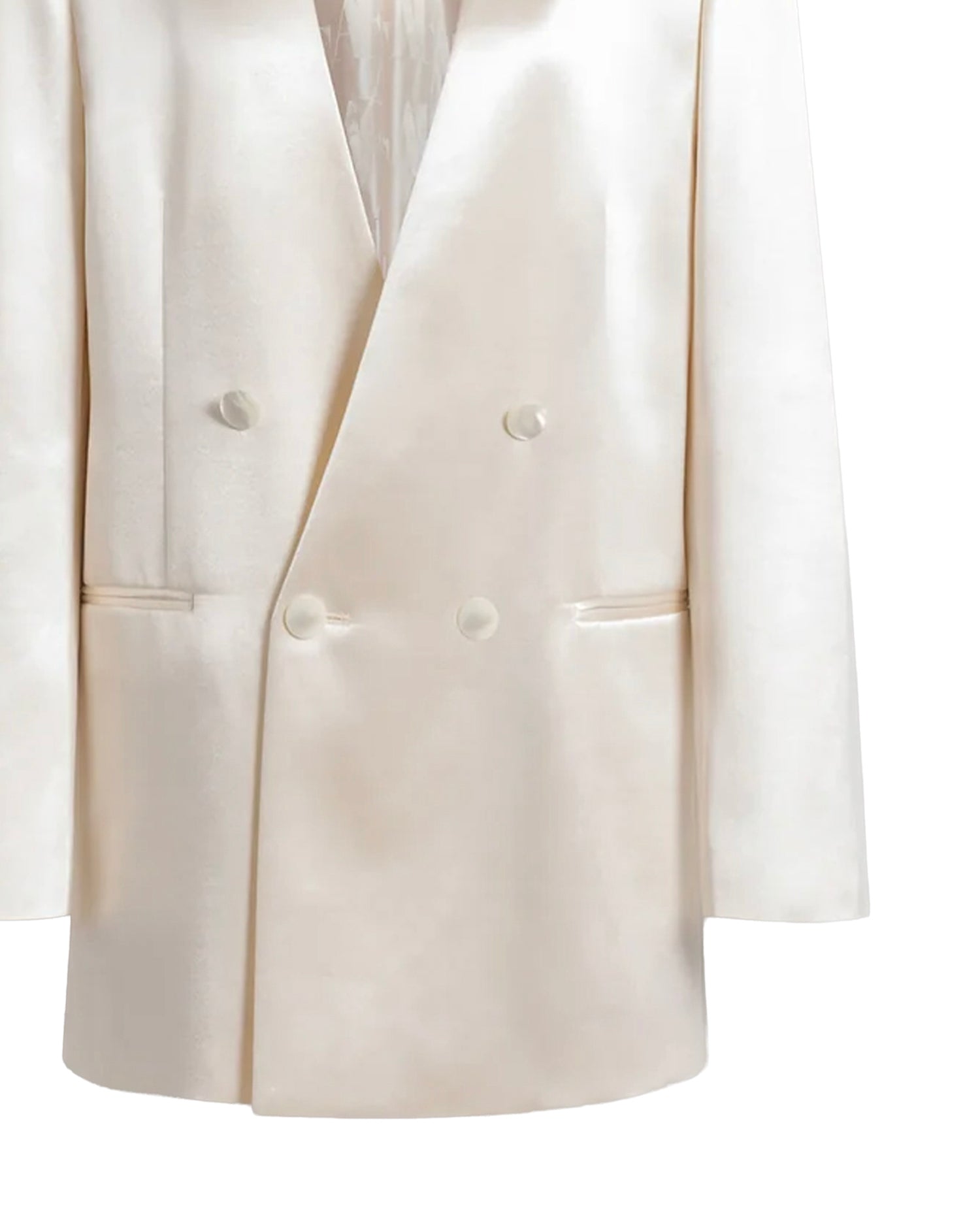 Giacca doppiopetto in raso lucido V05081627 0002 ALBERTA FERRETTI 