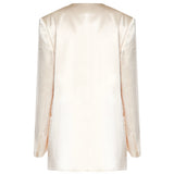 Giacca doppiopetto in raso lucido V05081627 0002 ALBERTA FERRETTI 