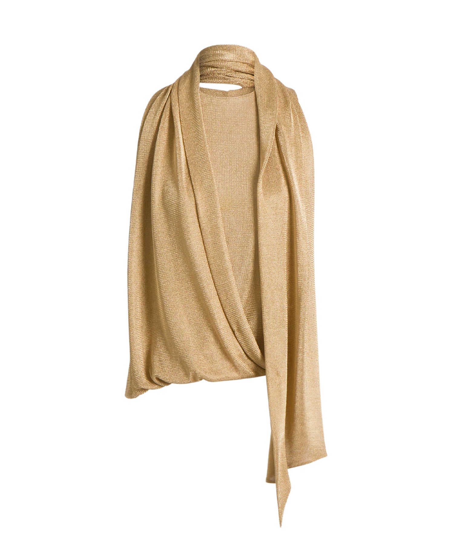 Top in rete di lurex con sciarpina V0805125 0606 ALBERTA FERRETTI 