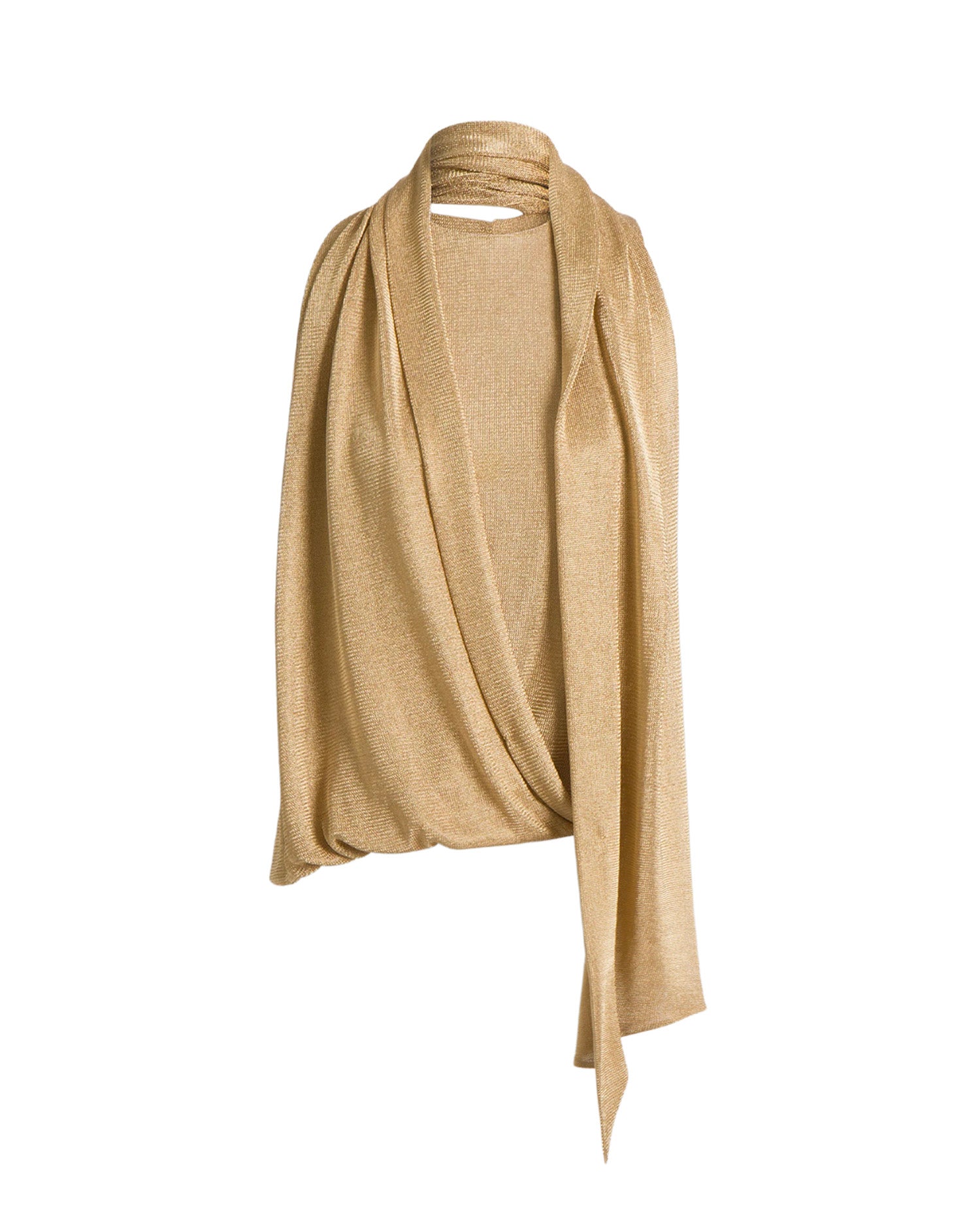 Top in rete di lurex con sciarpina V0805125 0606 ALBERTA FERRETTI 