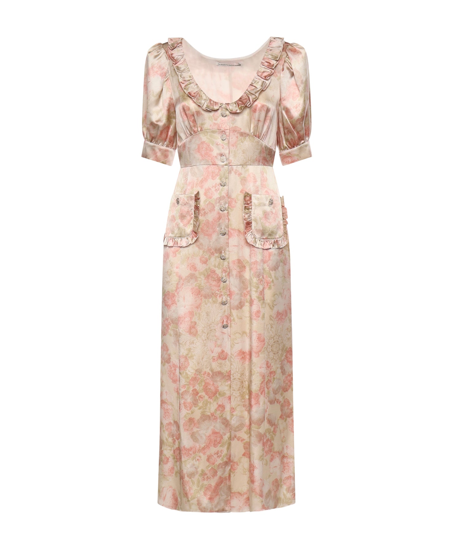 Abito midi in jacquard di seta stampata FABX4280F4680 1882 ALESSANDRA RICH 