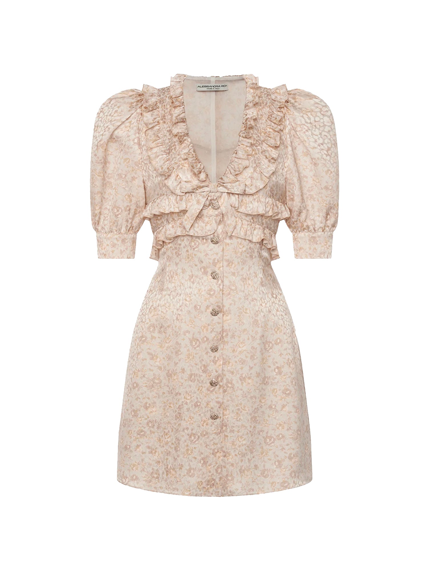 Mini abito in jacquard di seta stampata FABX4297F4670 1682 ALESSANDRA RICH 