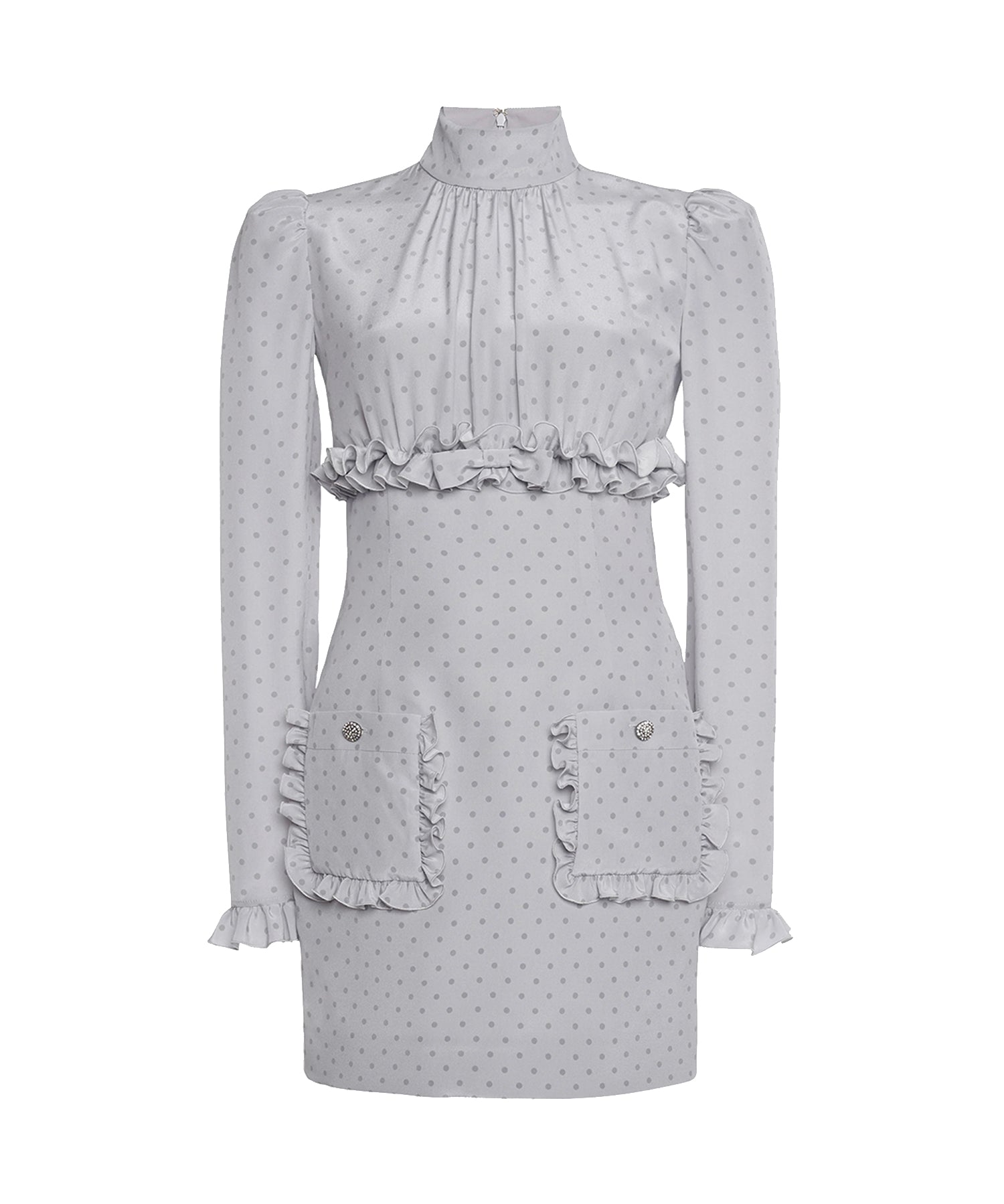 Mini abito a pois con volant FABX4302F4686 1810 ALESSANDRA RICH 