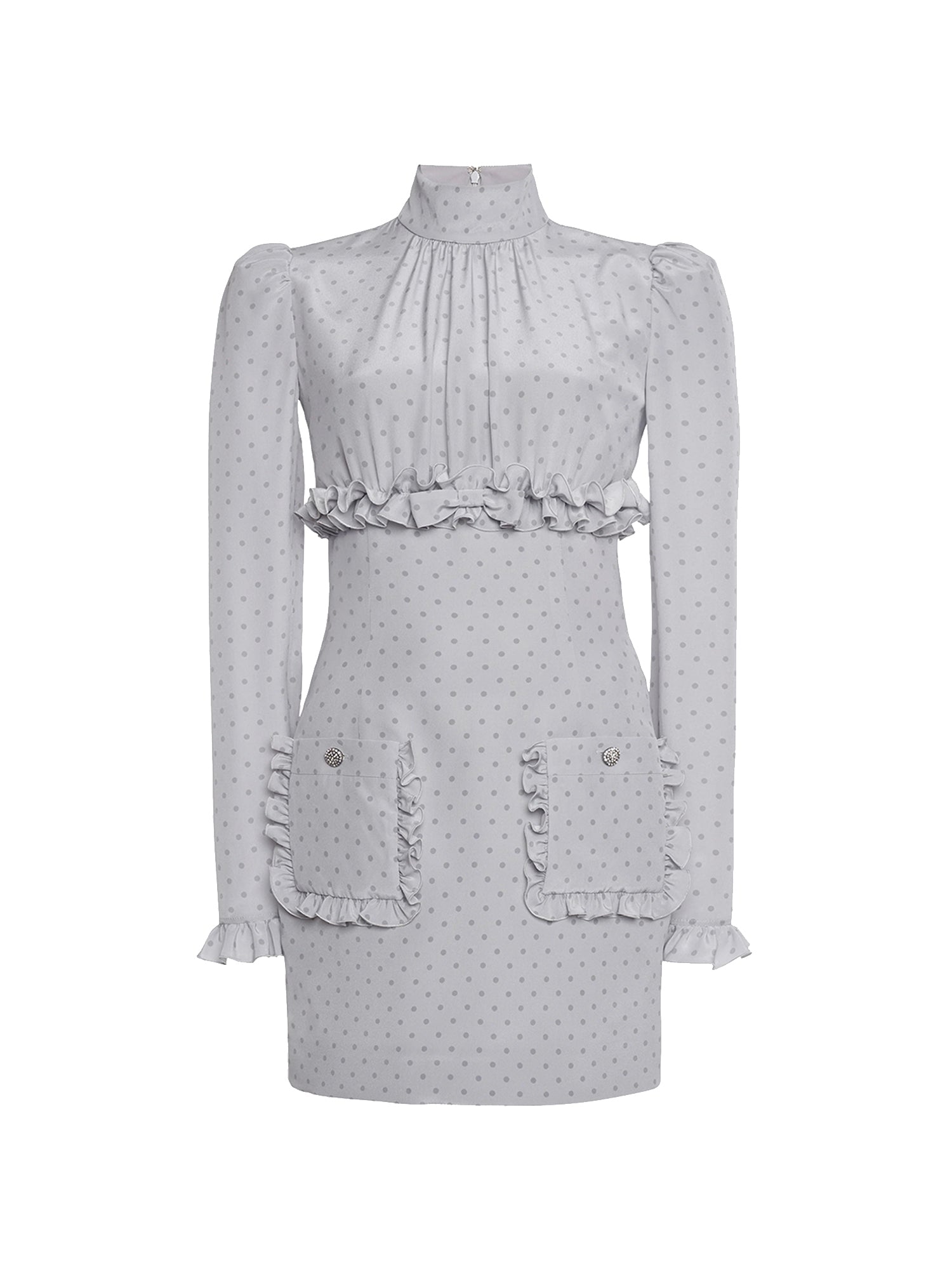 Mini abito a pois con volant FABX4302F4686 1810 ALESSANDRA RICH 