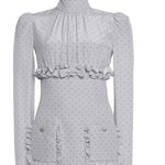 Mini abito a pois con volant FABX4302F4686 1810 ALESSANDRA RICH 