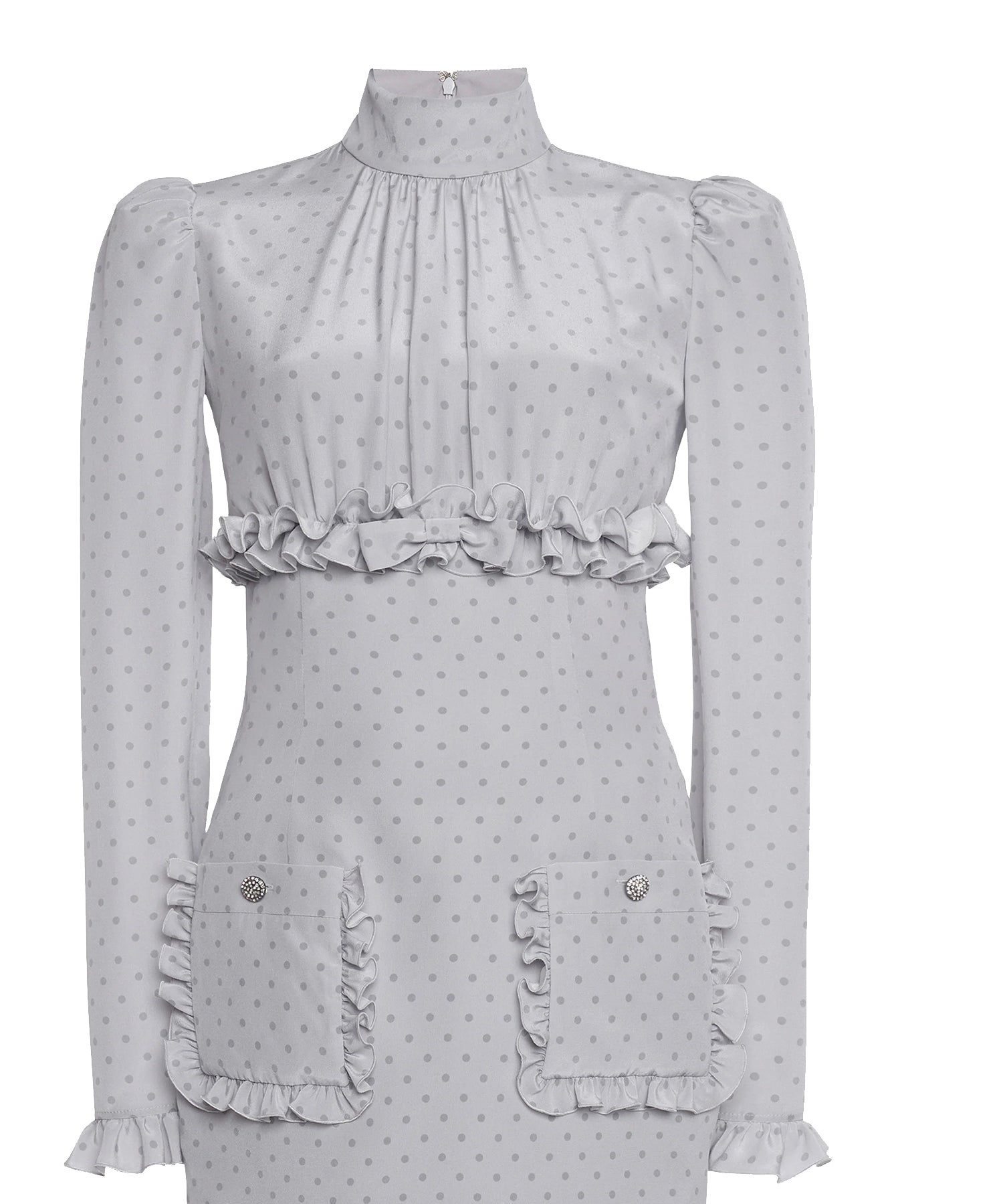 Mini abito a pois con volant FABX4302F4686 1810 ALESSANDRA RICH 
