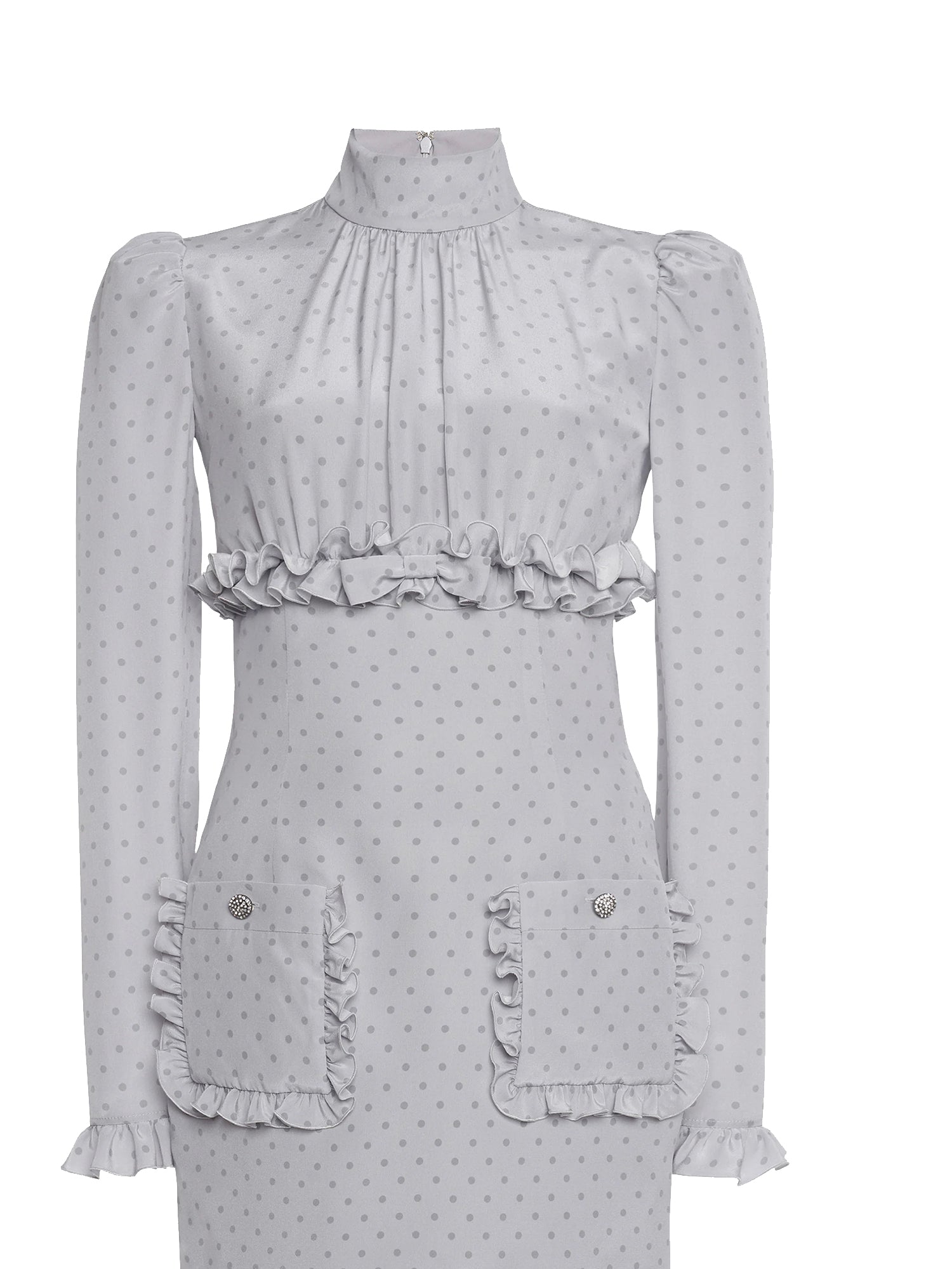 Mini abito a pois con volant FABX4302F4686 1810 ALESSANDRA RICH 