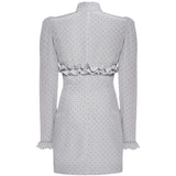 Mini abito a pois con volant FABX4302F4686 1810 ALESSANDRA RICH 