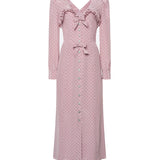 Abito midi a pois con volant FABX4314F4686 1941 ALESSANDRA RICH 