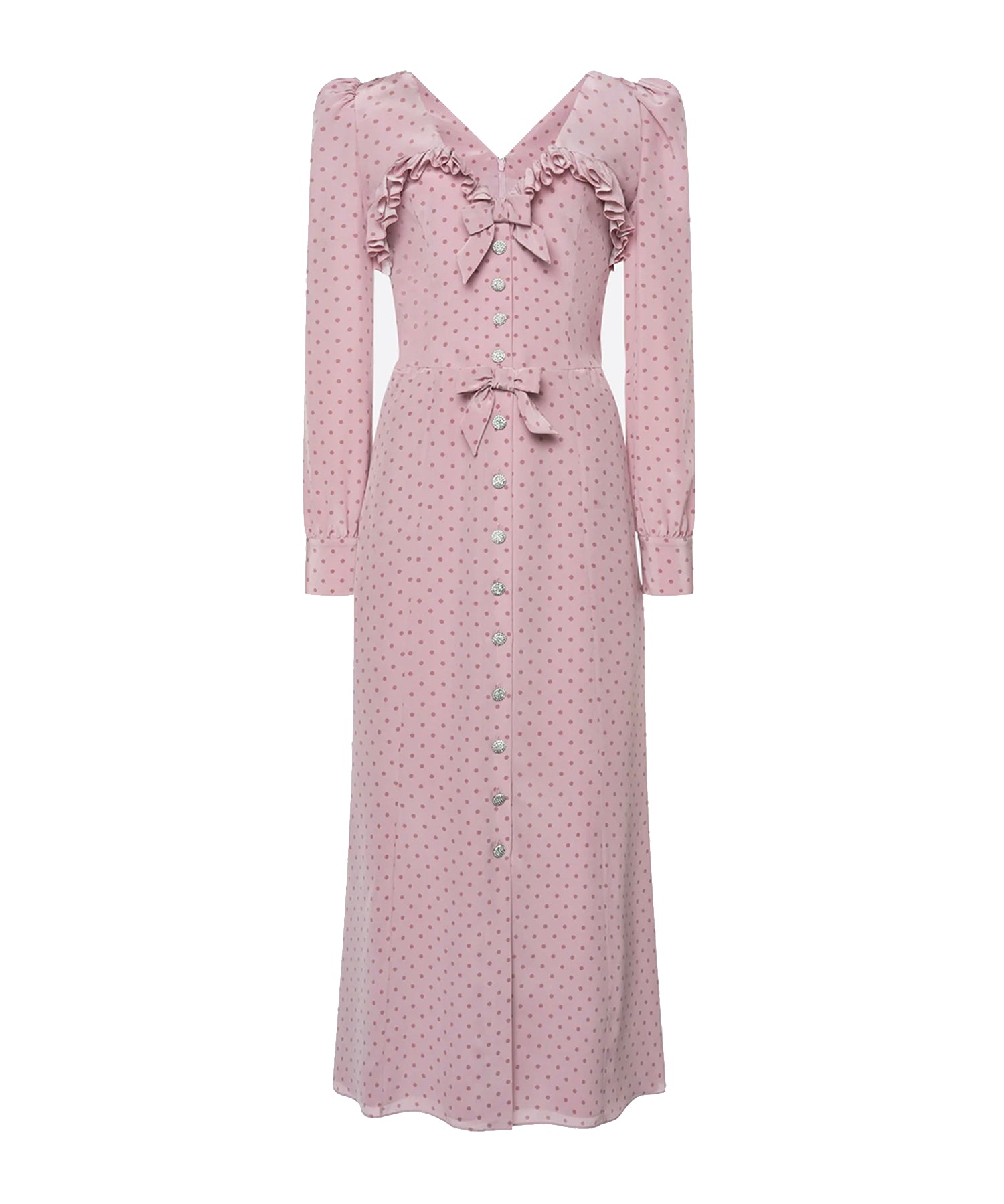 Abito midi a pois con volant FABX4314F4686 1941 ALESSANDRA RICH 