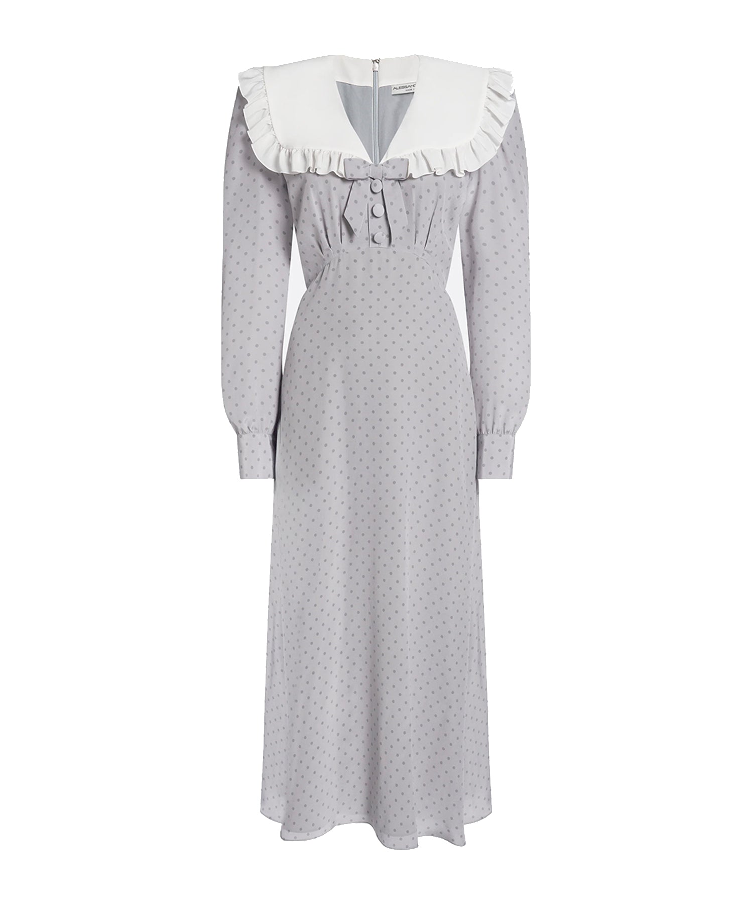 Abito midi a pois con colletto FABX4368F4686 1810 ALESSANDRA RICH 