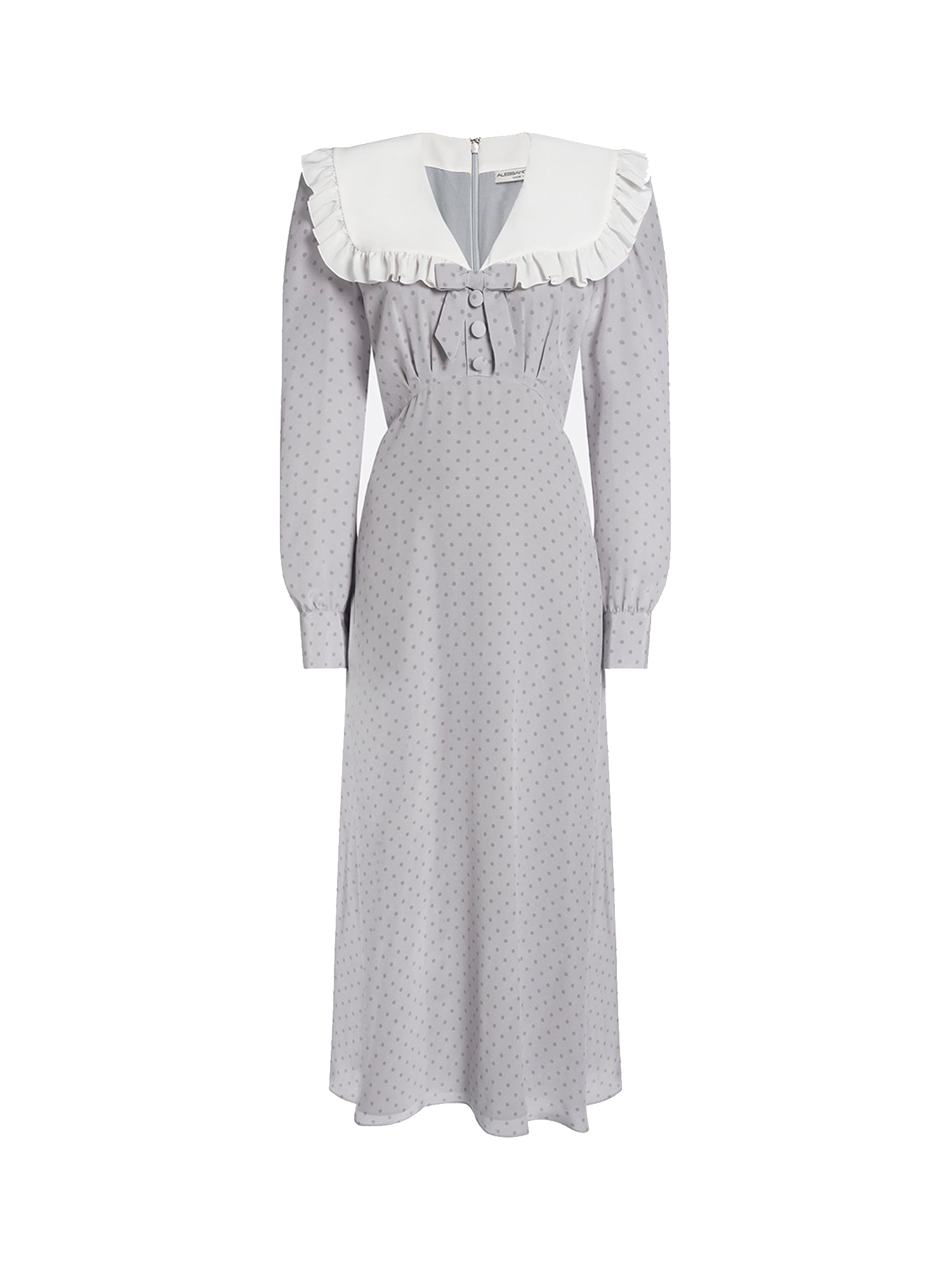 Abito midi a pois con colletto FABX4368F4686 1810 ALESSANDRA RICH 