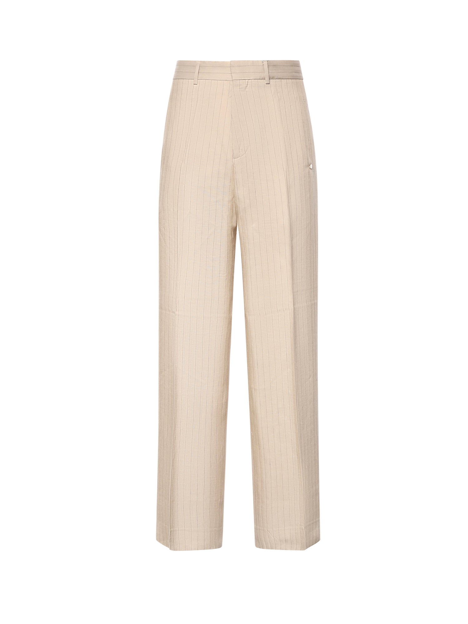 Pantaloni sartoriali gessati in misto viscosa e lino AMBMPA1043 271 AMIRI 