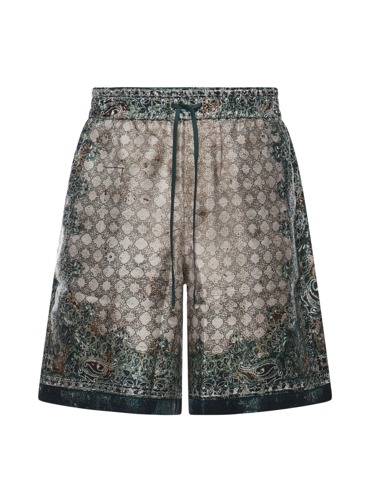 Bermuda con stampa in seta AMBMSO1036 900 AMIRI 