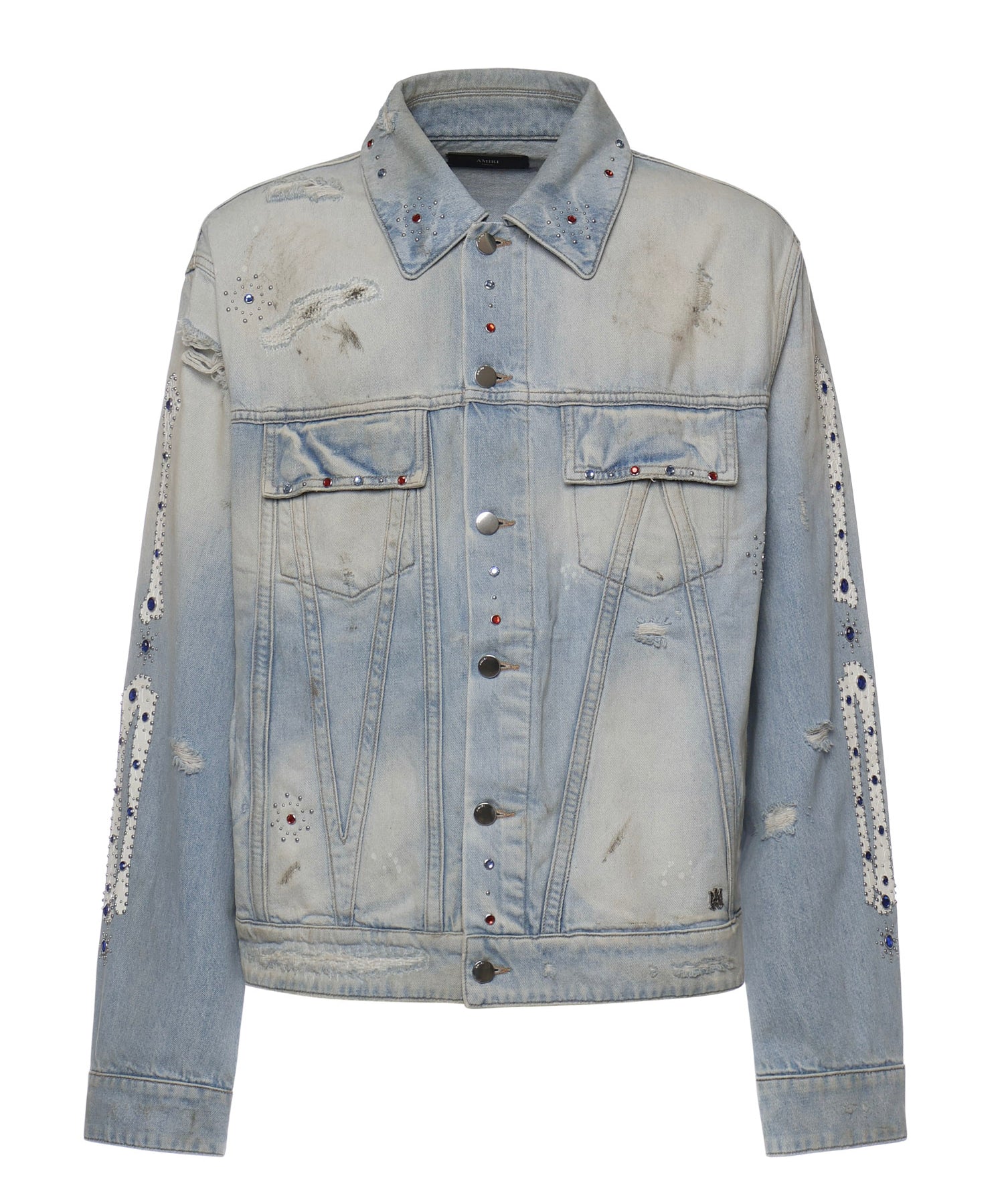 Giacca in denim con borchie AMOUJA1036 543 AMIRI 