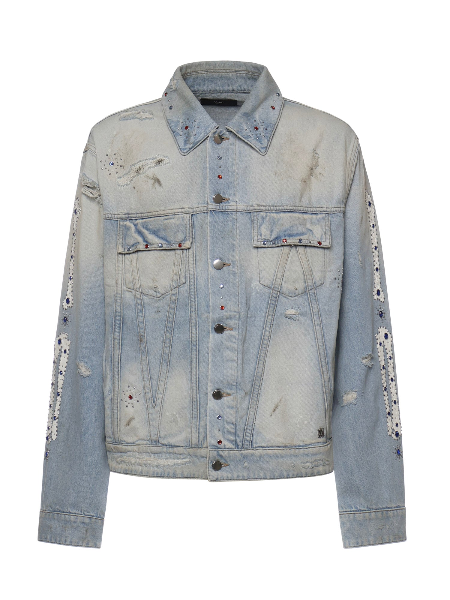 Giacca in denim con borchie AMOUJA1036 543 AMIRI 