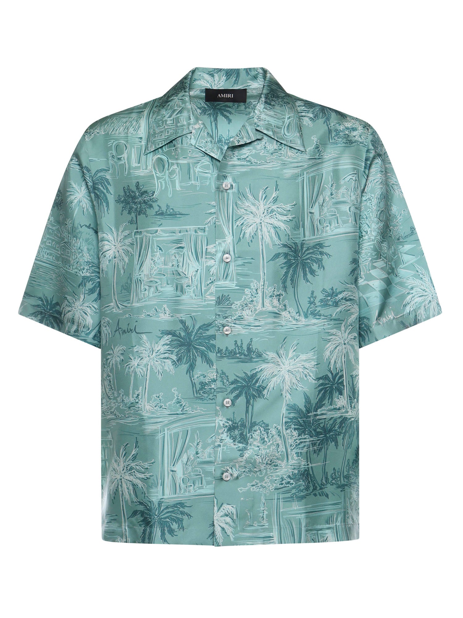 Camicia con stampa in seta AMTOSH1126 395 AMIRI 