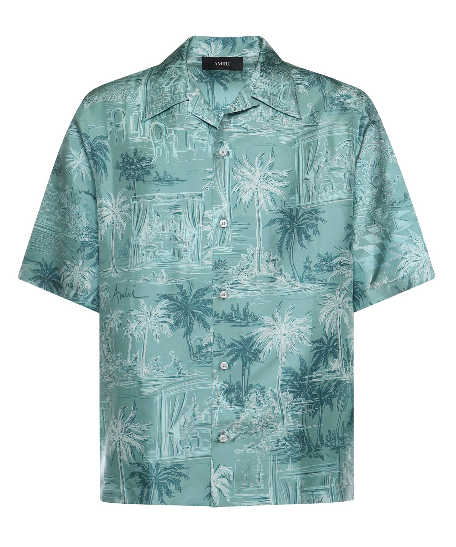 Camicia con stampa in seta AMTOSH1126 395 AMIRI 