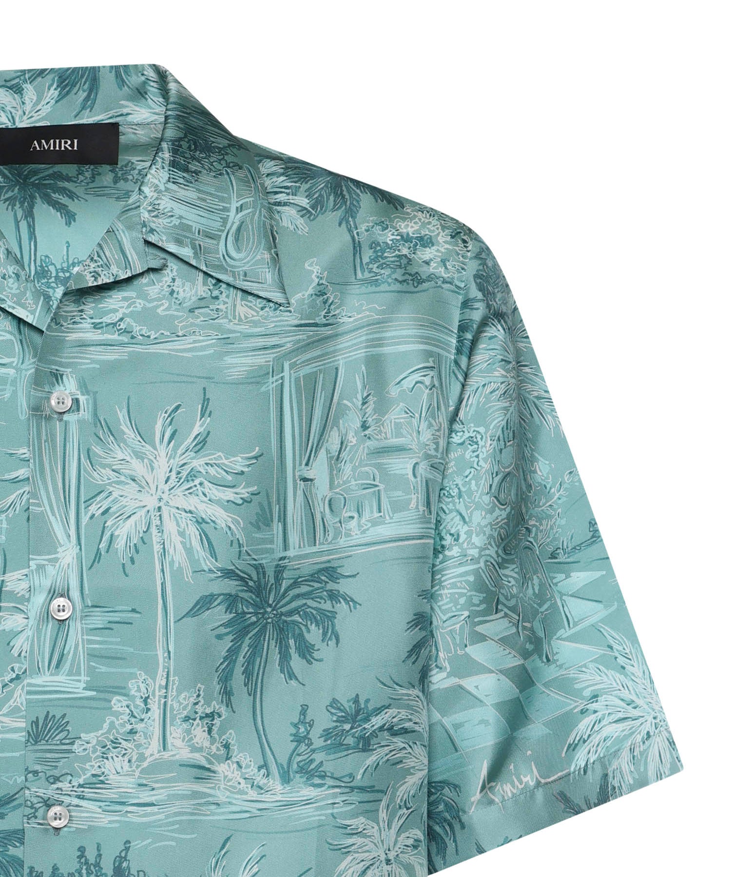 Camicia con stampa in seta AMTOSH1126 395 AMIRI 
