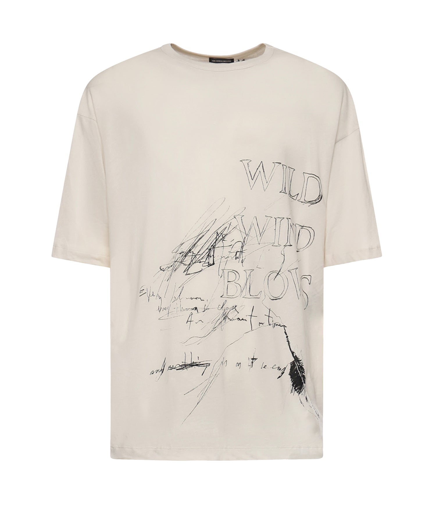 T-shirt Wild Wind Blows in cotone B0013826 FA206003 ANN DEMEULEMEESTER 