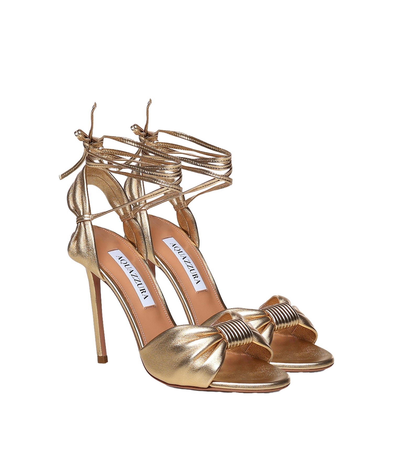 Sandali Carina in pelle metallizzata CNAHIGS0 WNASOG AQUAZZURA 