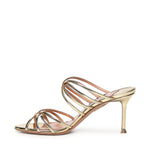 Mules Tell Me in pelle metallizzata TLMMIDM0 SSYSOG AQUAZZURA 