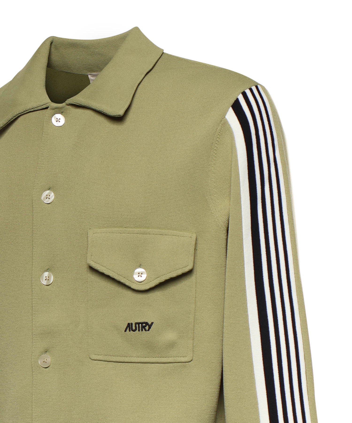 Overshirt in maglia di viscosa con logo JAPM 026Y AUTRY 