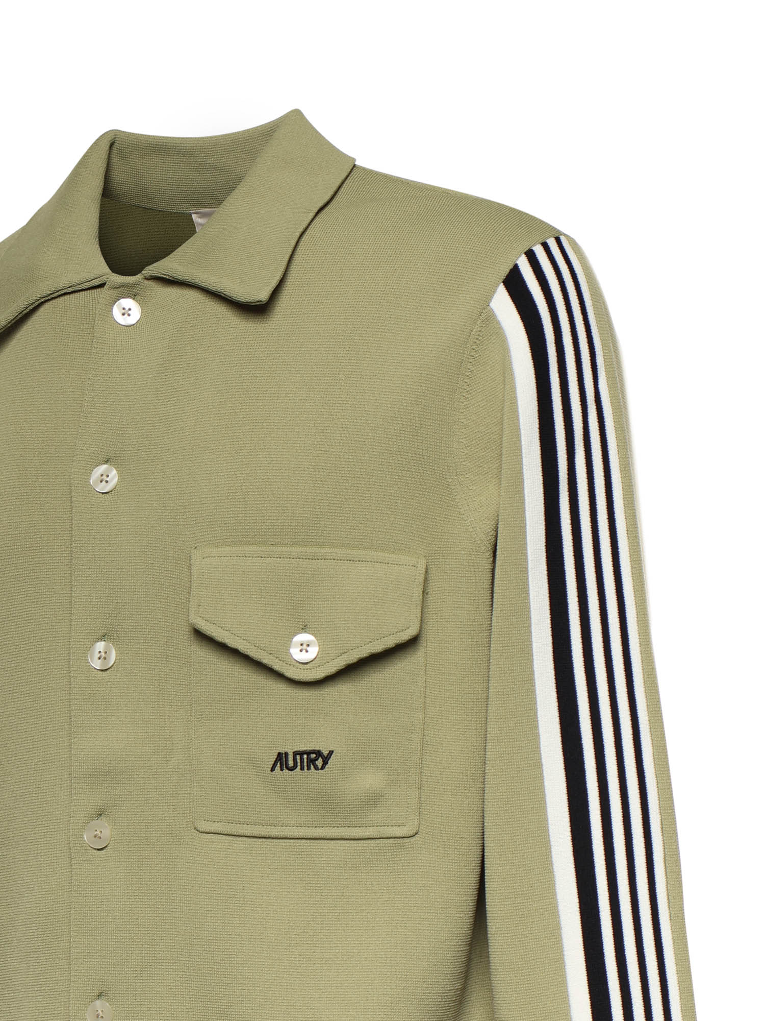 Overshirt in maglia di viscosa con logo JAPM 026Y AUTRY 