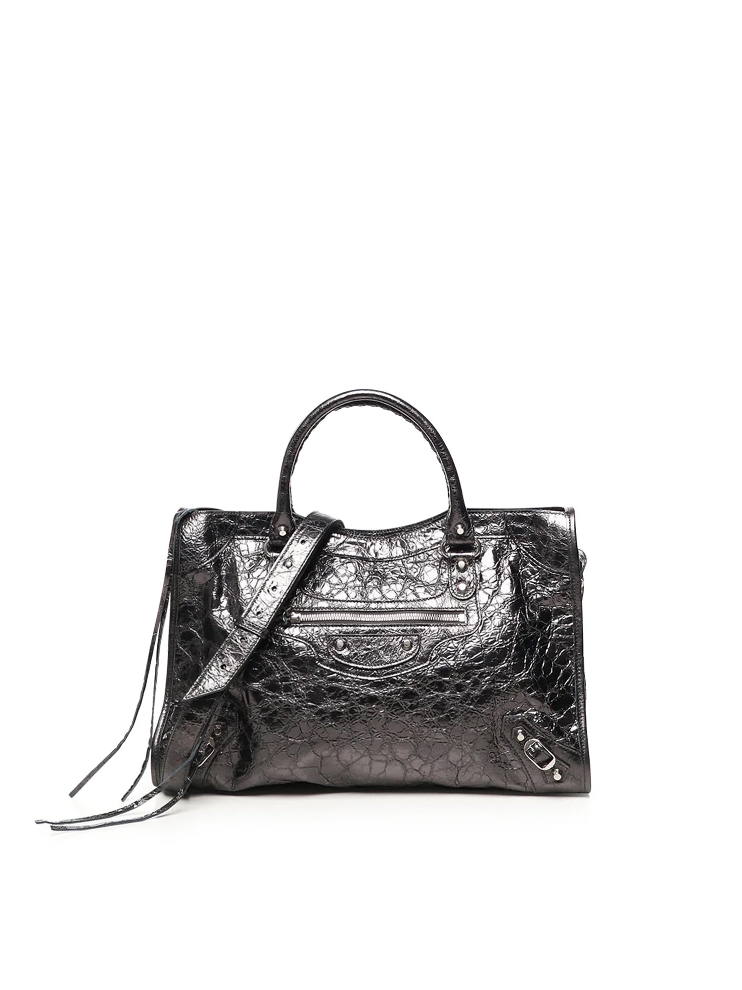 Borsa Le City Media in pelle metallizzata 823058 2AA9R1314 BALENCIAGA 