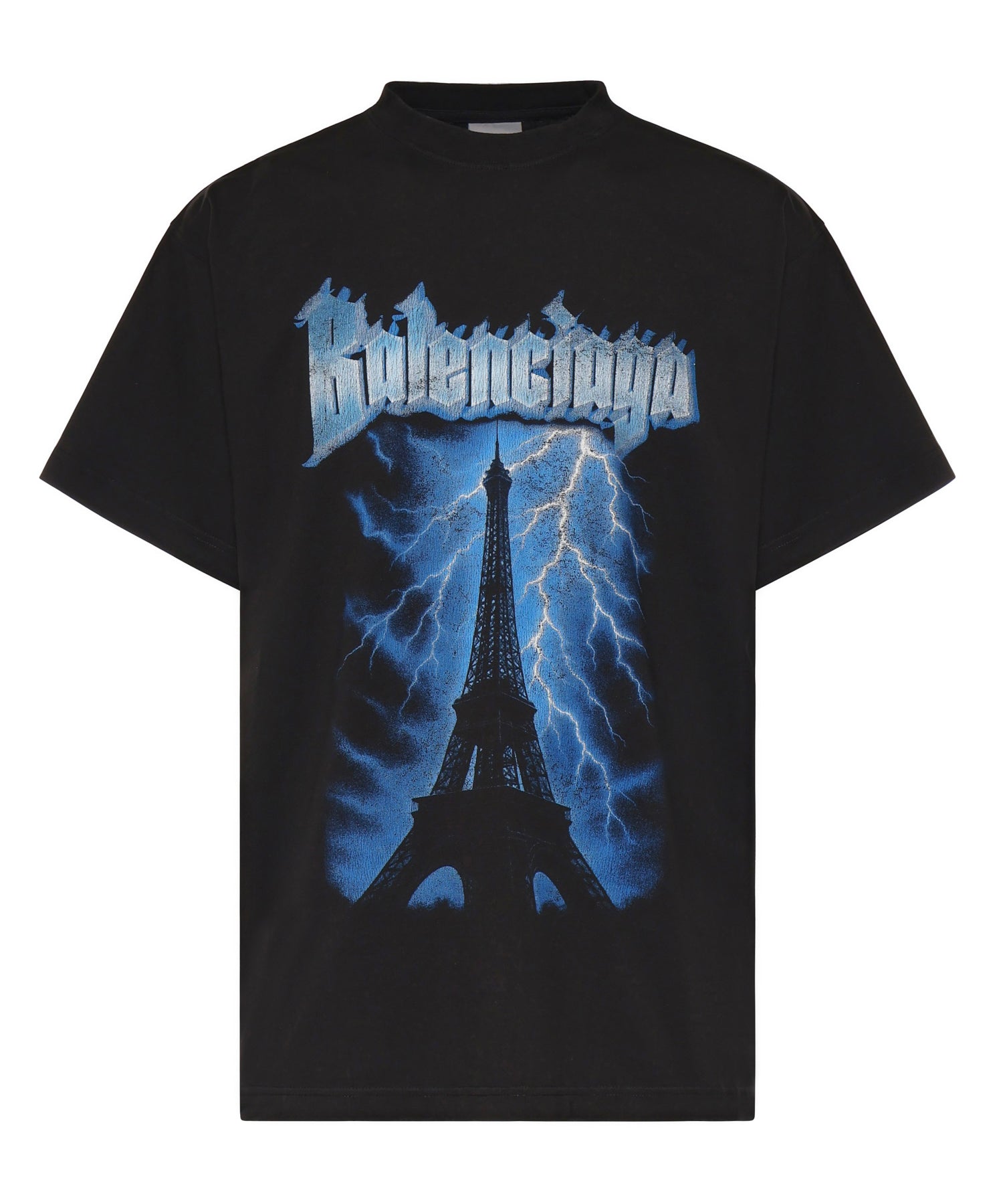 T-Shirt Paris Thunderstorm in jersey dry 850345 TUVE71000 BALENCIAGA 