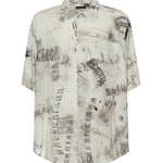 Camicia con stampa in popeline di viscosa 852334 TTL781240 BALENCIAGA 