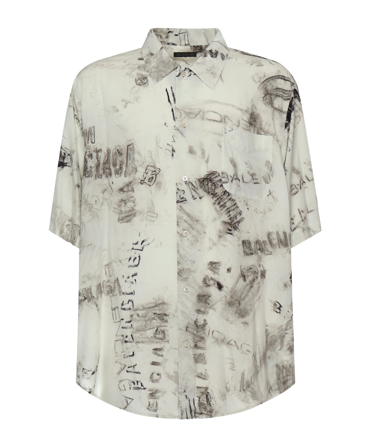 Camicia con stampa in popeline di viscosa 852334 TTL781240 BALENCIAGA 