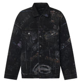 Giacca in denim di cotone washed crayon allover 857181 TTWA81037 BALENCIAGA 