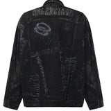 Giacca in denim di cotone washed crayon allover 857181 TTWA81037 BALENCIAGA 