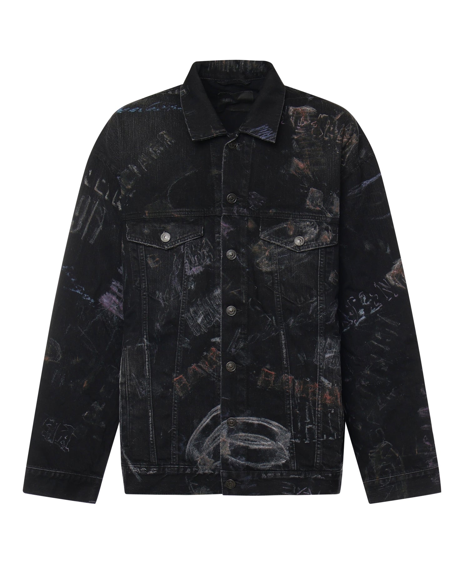 Giacca in denim di cotone washed crayon allover 857181 TTWA81037 BALENCIAGA 