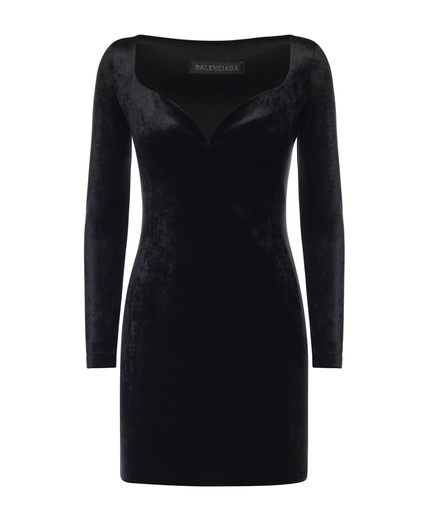 Abito scollo a cuore in jersey di velluto 857335 TTV071000 BALENCIAGA 