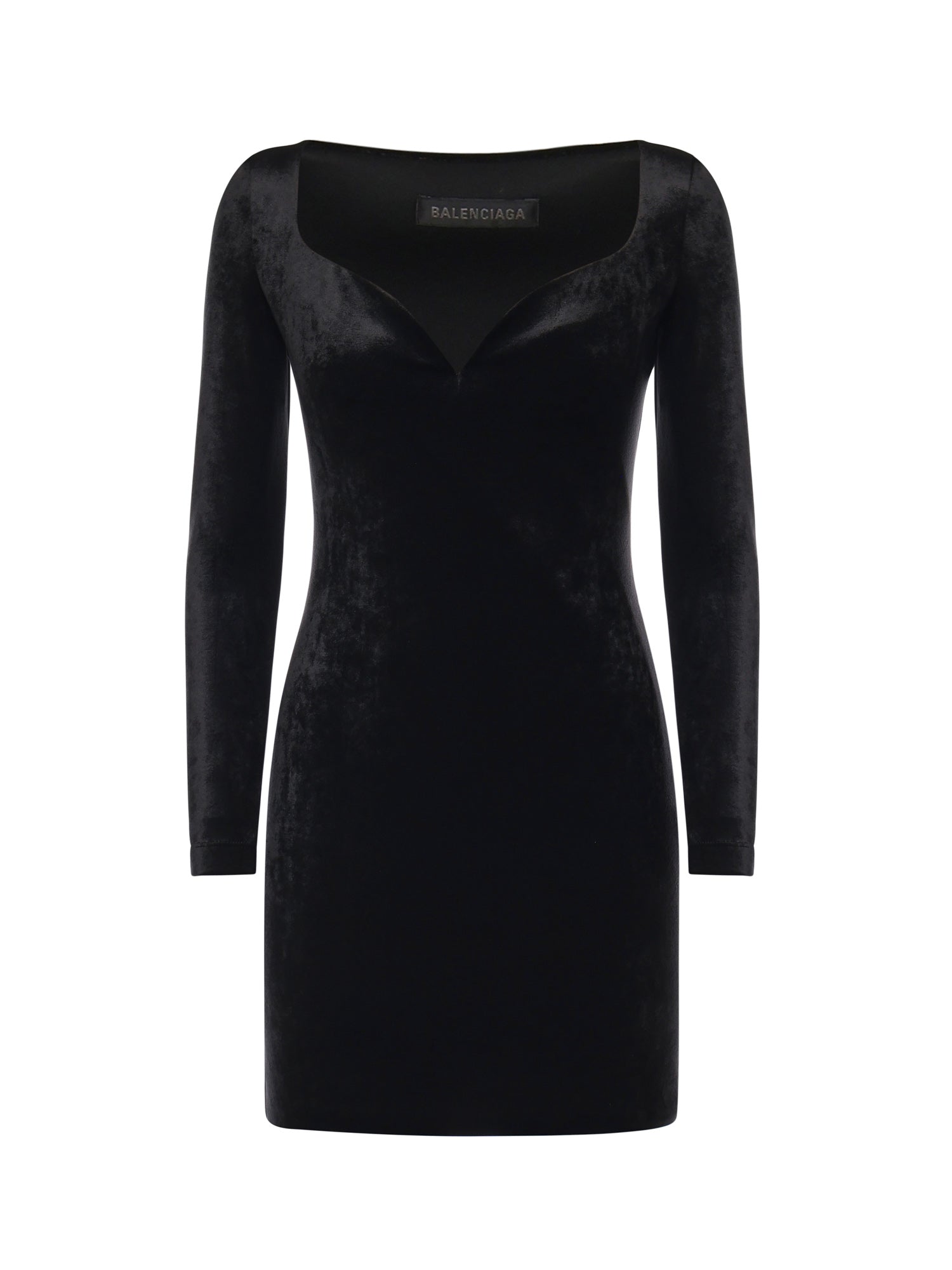 Abito scollo a cuore in jersey di velluto 857335 TTV071000 BALENCIAGA 