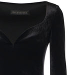Abito scollo a cuore in jersey di velluto 857335 TTV071000 BALENCIAGA 