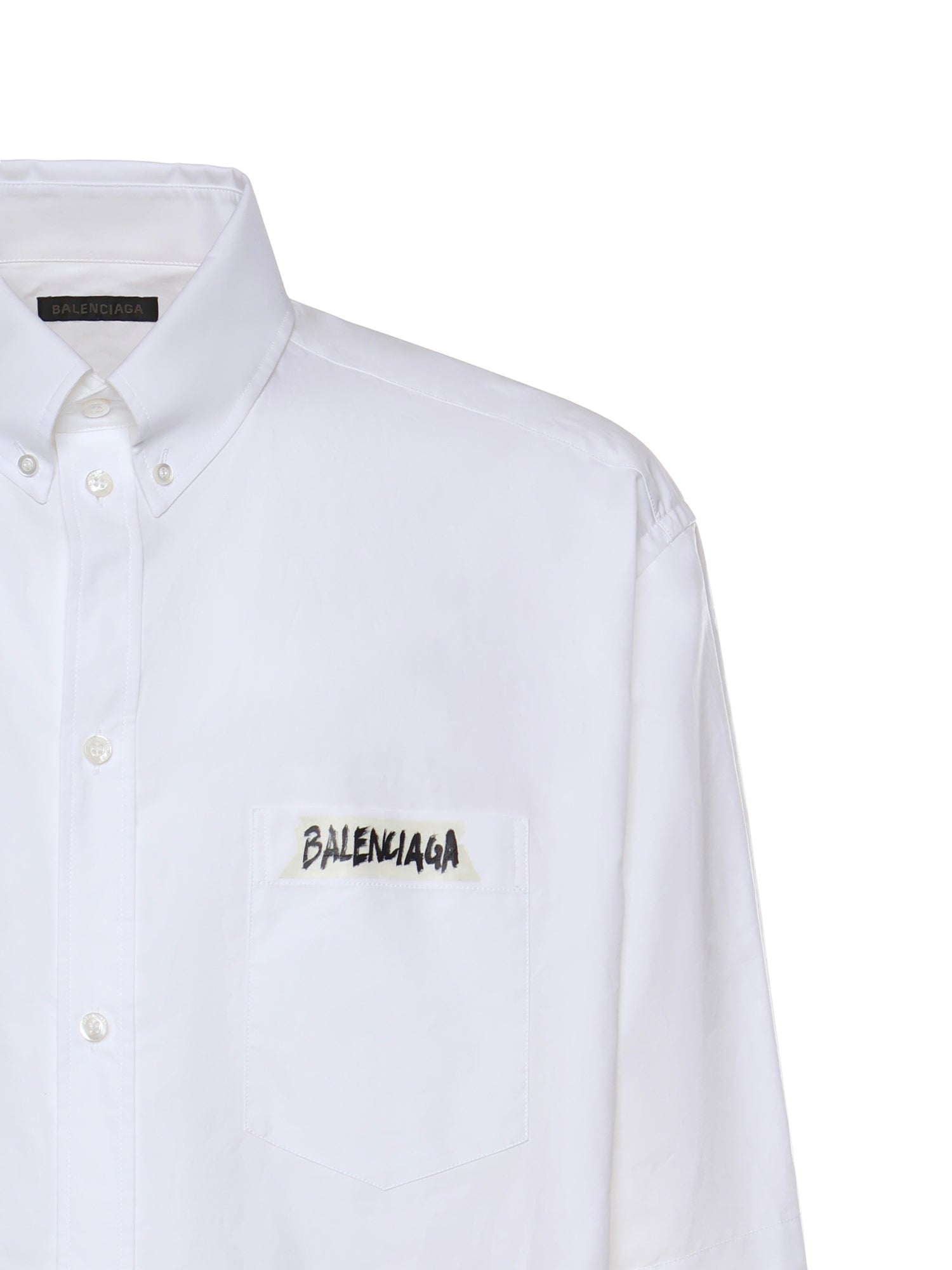 Camicia Masking Tape in popeline di cotone 857810 TRM289000 BALENCIAGA 