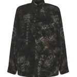 Camicia Cocoon Washed Crayon Allover in popeline di viscosa 857811 TTL781055 BALENCIAGA 