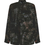 Camicia Cocoon Washed Crayon Allover in popeline di viscosa 857811 TTL781055 BALENCIAGA 