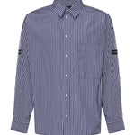 Camicia a righe in popeline di cotone con logo 857814 TTM348502 BALENCIAGA 