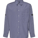 Camicia a righe in popeline di cotone con logo 857814 TTM348502 BALENCIAGA 