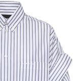 Camicia con maniche con risvolto in popeline a righe 857833 TTM339086 BALENCIAGA 