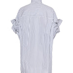 Camicia con maniche con risvolto in popeline a righe 857833 TTM339086 BALENCIAGA 