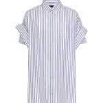 Camicia con maniche con risvolto in popeline a righe 857833 TTM339086 BALENCIAGA 