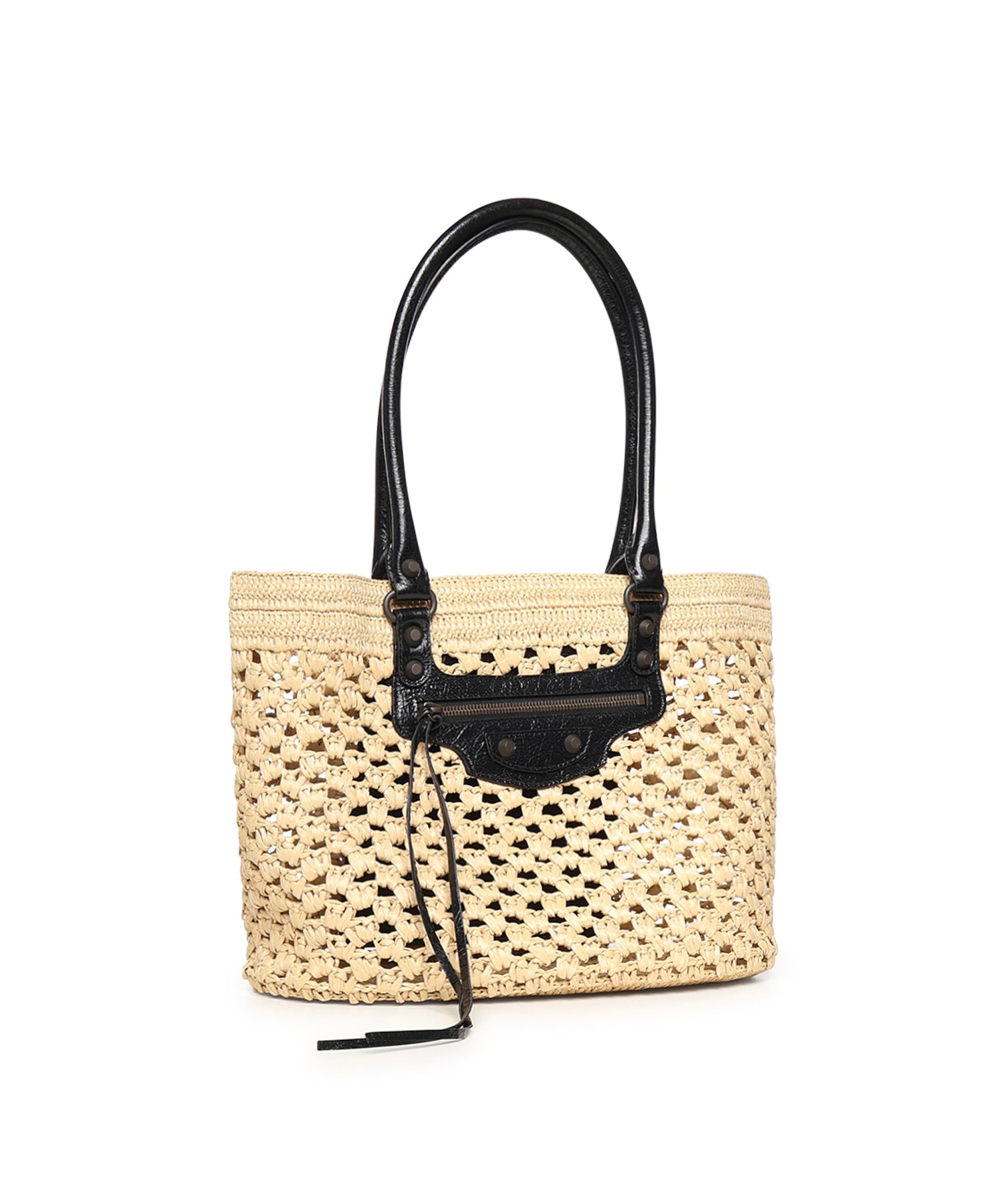 Borsa Le City media in rafia e pelle 866501 2ACGC9260 BALENCIAGA 