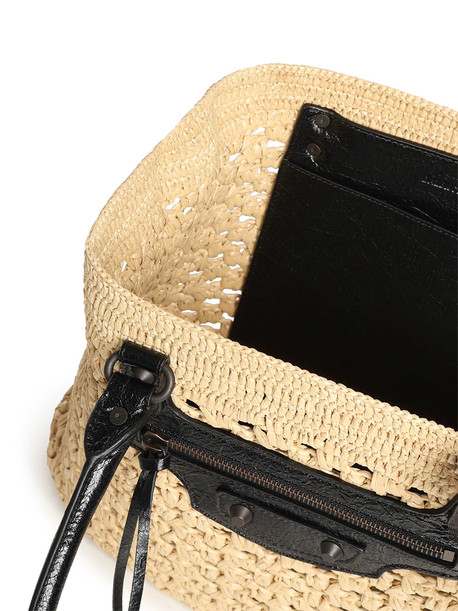 Borsa Le City media in rafia e pelle 866501 2ACGC9260 BALENCIAGA 