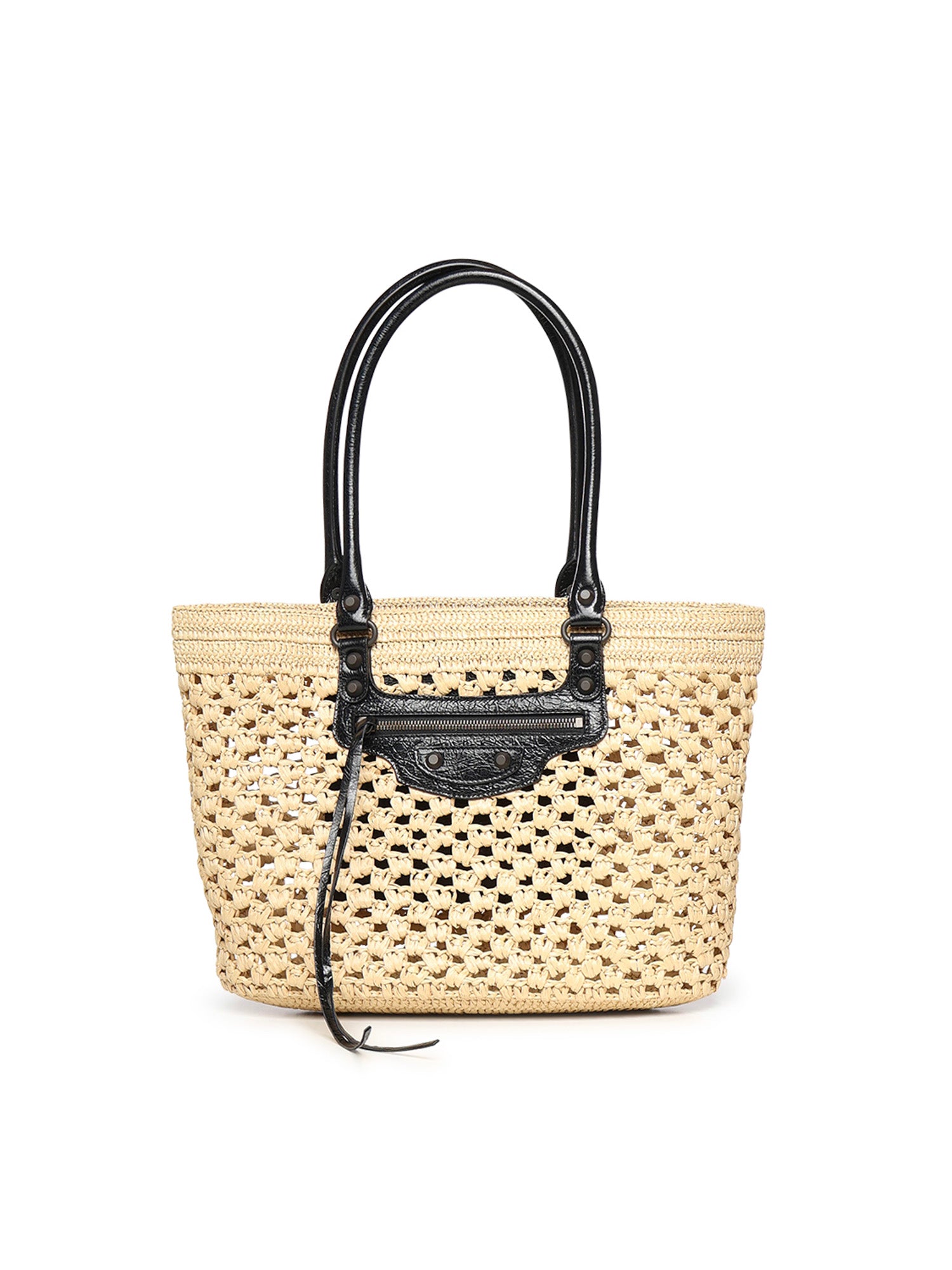 Borsa Le City media in rafia e pelle 866501 2ACGC9260 BALENCIAGA 