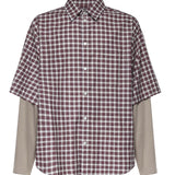 Camicia Wrong Sleeve in popeline check 866543 TUM176011 BALENCIAGA 